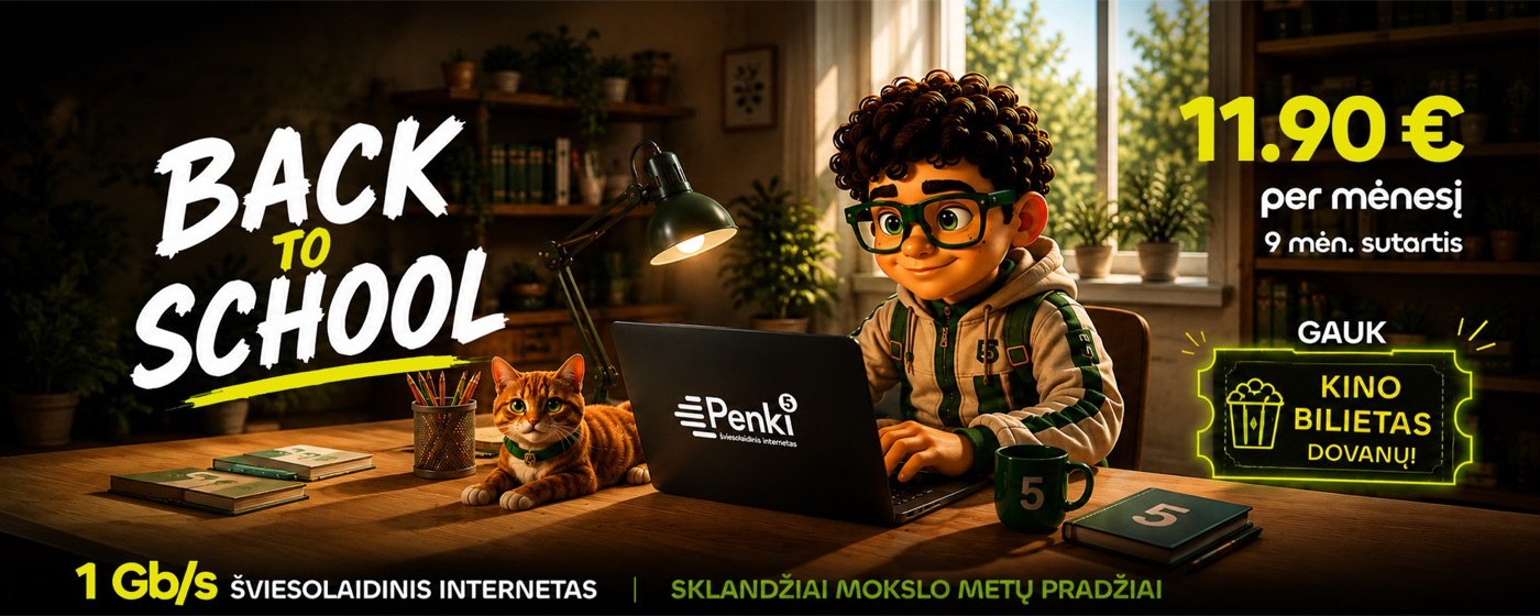 Back to school – 1 Gb/s interneto pasiūlymas