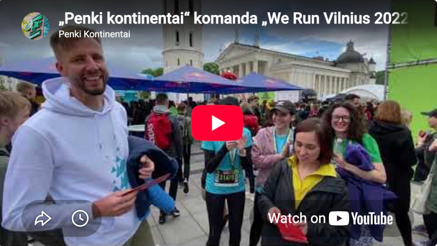 Penki kontinentai komanda We Run Vilnius 2022 bėgime