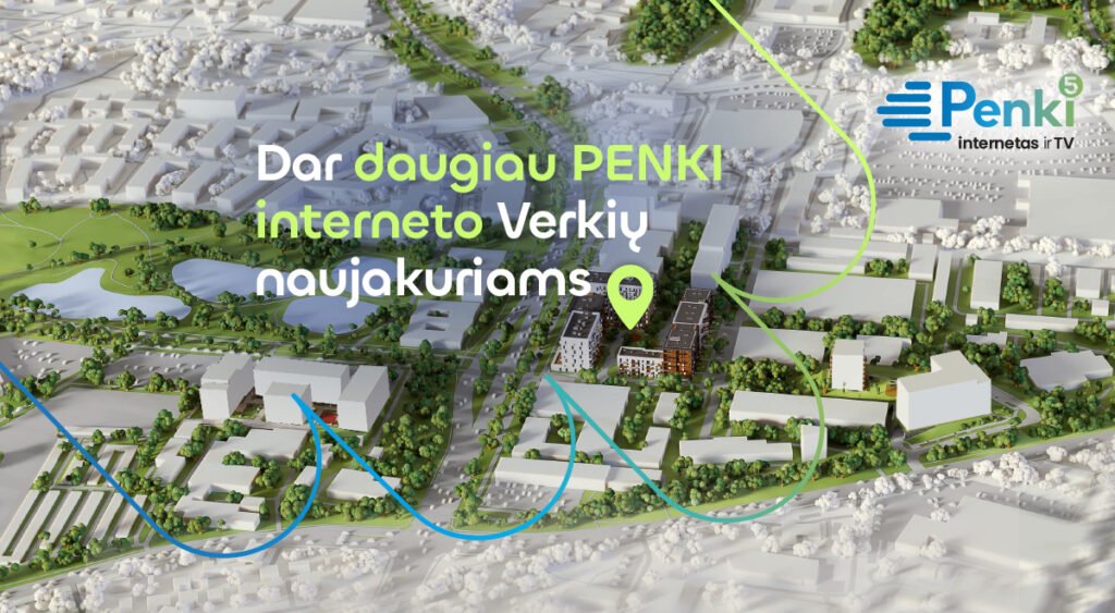Naujienos „PENKI plečia savo šviesolaidinio interneto tinklą“ iliustracija